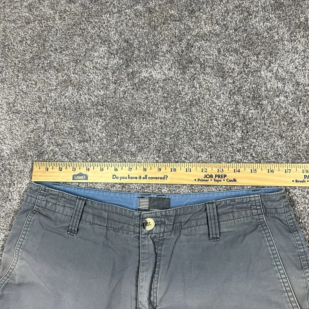 O'Neill Vintage Faded Cargo Shorts 32-34 Gray Carpenter Skate Y2K Surf Baggy USA